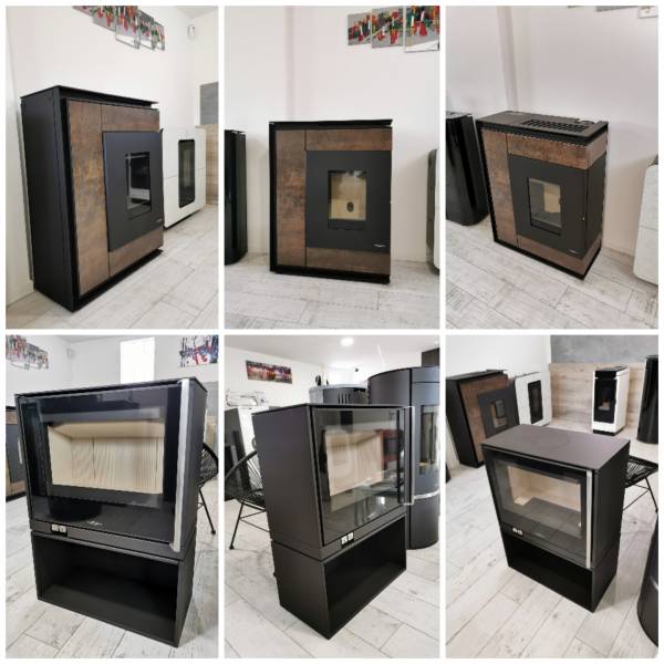 Poêle à bois et à granulés Oranier en exposition à Lamanon